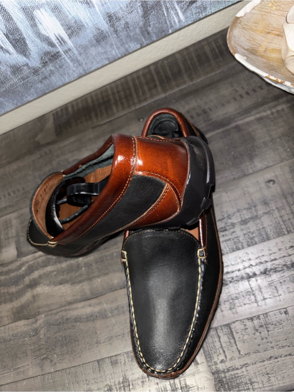 Allen Edmonds Boulder leather driving moccasins MENS - Picture 5 of 16